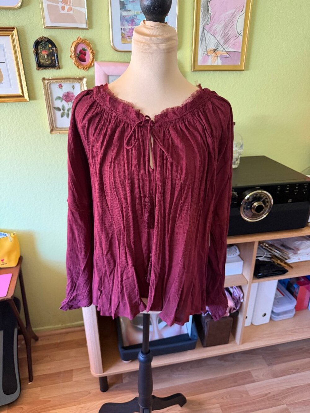 Girl Scout Burgundy Peasant Blouse NWT 2X